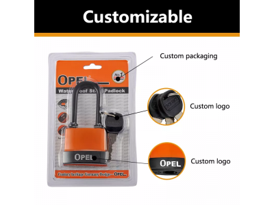 OPEL Waterproof Steel Padlock Orange Iron Padlock Premium Security Waterproof Steel Padlock FSS-45mmImage5