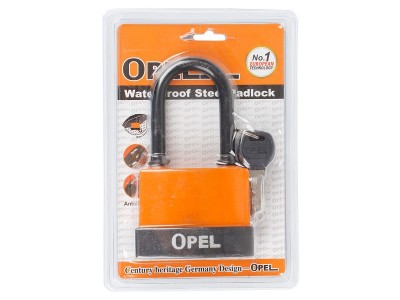 OPEL Waterproof Steel Orange Iron Padlock Premium Security Waterproof Steel Padlock LFSS-70mmImage1