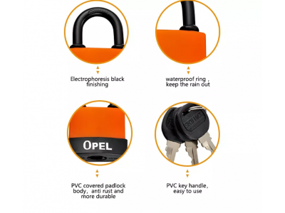 OPEL Waterproof Steel Orange Iron Padlock Premium Security Waterproof Steel Padlock LFSS-70mmImage3