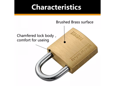 HEHE  Brass Padlock  Premium Security Middle Duty Brass Padlock MBE-20mmImage3