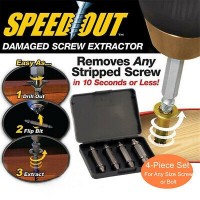4pcs Damaged Screw Extractor Drill Bits Set Broken Speed Out Easy Bolt Screw Remover Tool