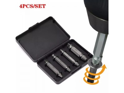 4pcs Damaged Screw Extractor Drill Bits Set Broken Speed Out Easy Bolt Screw Remover ToolImage2