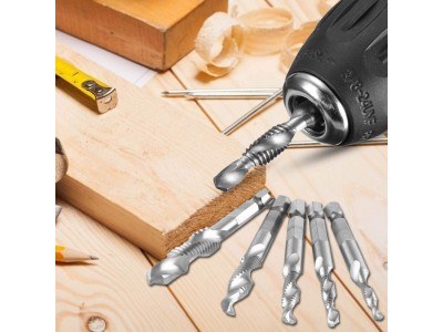 6 pcs a set Hex Shank Drilling And Tapping Thread Drill Bits CompositeImage1