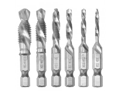 6 pcs a set Hex Shank Drilling And Tapping Thread Drill Bits CompositeImage6