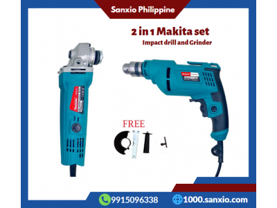 MAKITA 2 in 1 Impact drill and Grinder with carbon brush Power Tool Set 650WImage1