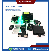 LFINE 12 Lines 3D Laser Level Tools Beam Line Remotely Control Horizontal Vertical Laser Level Tool