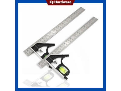 300mm Adjustable Combination Square Angle Ruler 45 / 90 Degree With Bubble Level MultifunctionalImage2