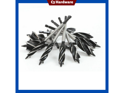 10-35mm Woodworking Twist Drill Bit High Speed Long Four-Slot Blade 6.35mm Shank Carbide Hole OpenerImage1