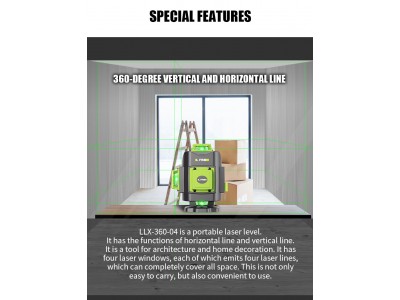 LFINE 16 Lines 4D Laser Level Tools Beam Line Remotely Control Horizontal Vertical Laser Level ToolImage9