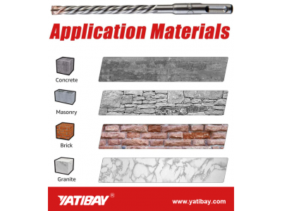 Yatibay Premium Quality SDS-Plus Hammer Drill Bit for Reinforced ConcreteMasonryMarble4-Cutter CarbiImage4