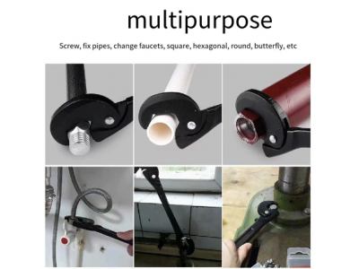 Quick wrench Universal wrench Universal wrench pipe wrench pliers multifunction basin faucet repairImage3