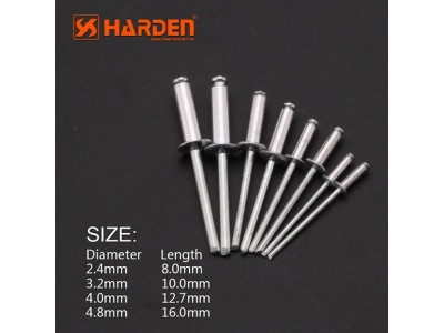 HARDEN Aluminium Mushroon Head Break Blind Rivets Nail Pop Rivets For Furniture Car AircraftImage2