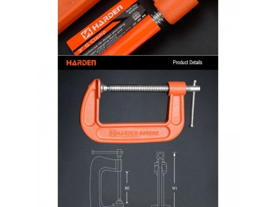 Harden G Clamp CLASSIC Heavy Duty Professional Woodworking Tools 6 Alloy Steel QuickImage3