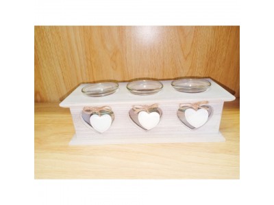 Wood Candle Holder Glass Votive Candle Cups Seat C001 Candle HolderImage3