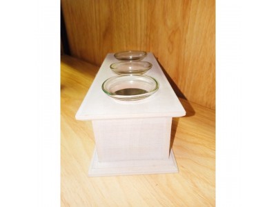Wood Candle Holder Glass Votive Candle Cups Seat C001 Candle HolderImage4
