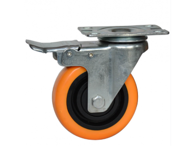 orange wheel (fixed,swivel,swivel with brake)Image4
