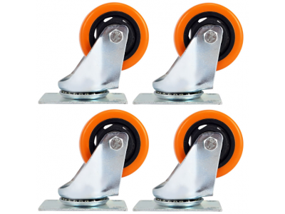 orange wheel (fixed,swivel,swivel with brake)Image2